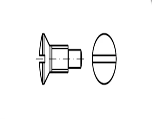 винты с головкой под ключ с выступом и потайной головкой DIN924